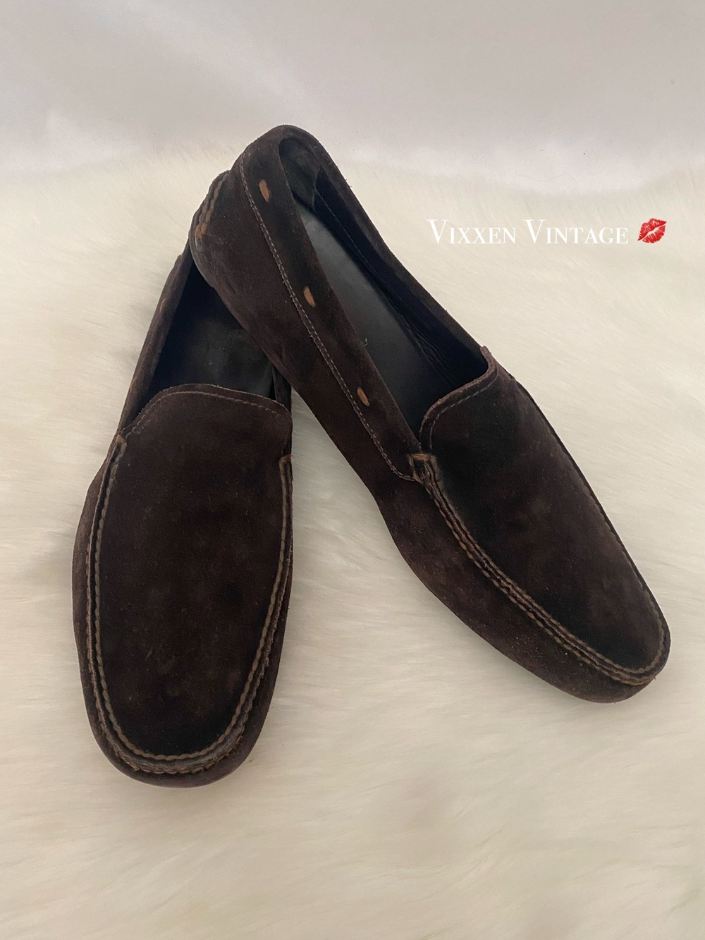 VINTAGE Y2K PRADA ‘MEN’S SUEDE DRIVING SHOES’ IN BROWN